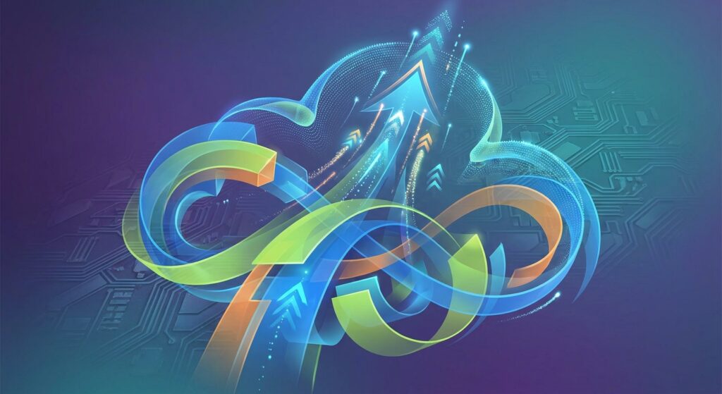 Create an abstract image for a plugin called "FlexUploader". no text on the image