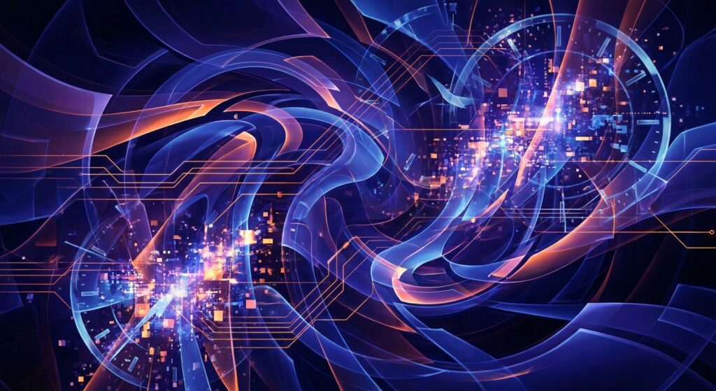 Create an abstract image for a plugin called "Superdate". no text on the image