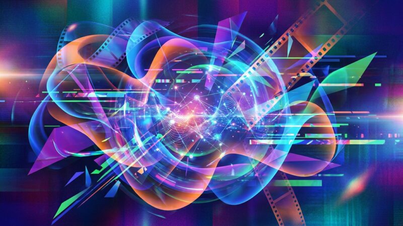 Create an abstract image for a plugin called "VideoEditor". no text on the image